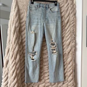 Distressed Light Blue Women's Jeans